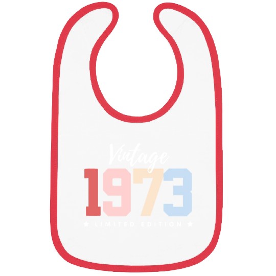 50 Years Vintage 1973 Retro 50th Birthday Bibs