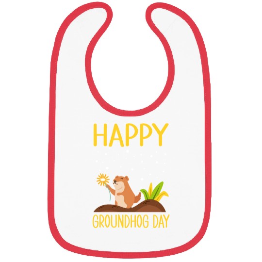 Happy Groundhog Day Bibs