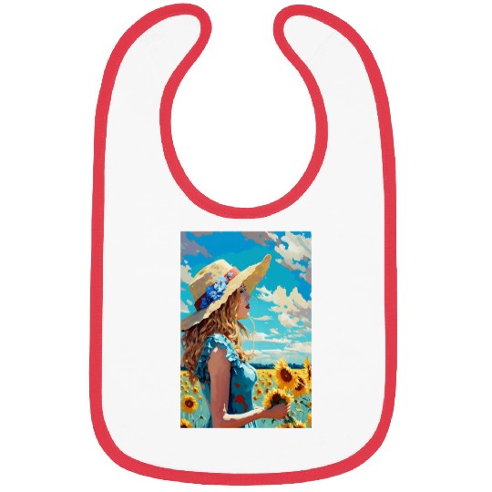 Sunflower girl summer Bibs