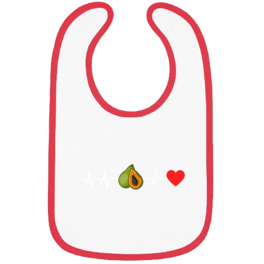 Papaya Heartbeat Bibs