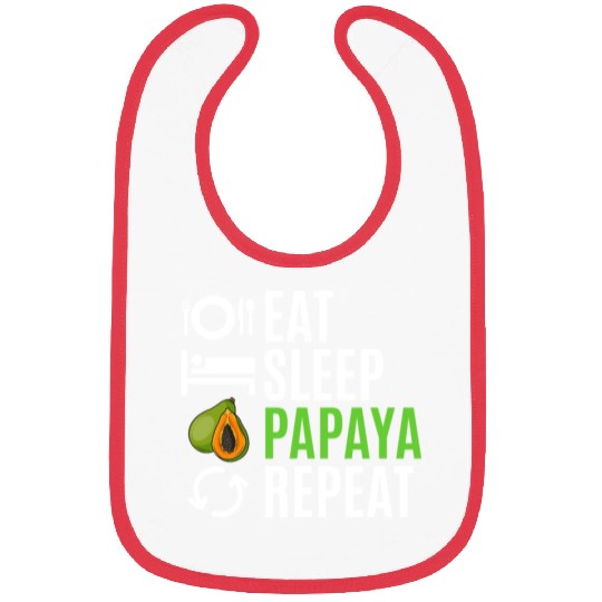 Eat Sleep Papaya Repeat Bibs