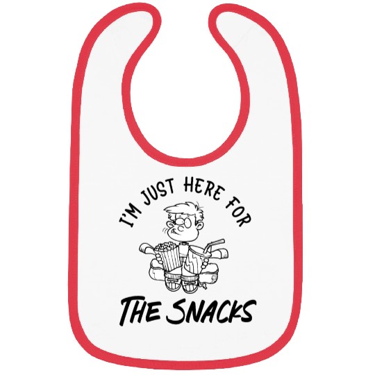 I'm just here for the snacks Bibs