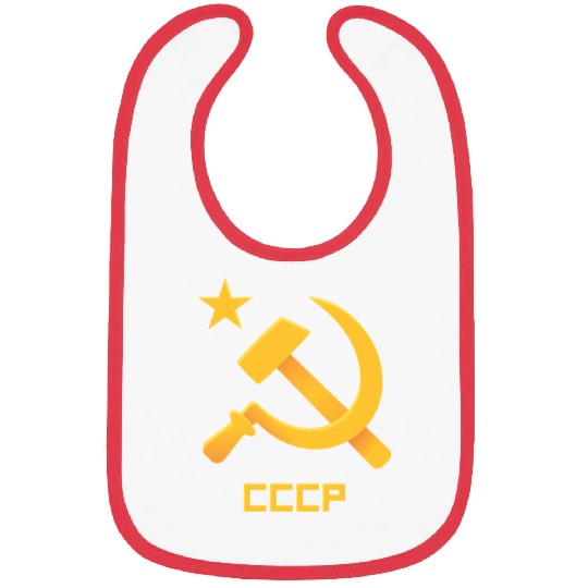 USSR Soviet Union Russia Hammer Sickel USSR Flag C Bibs