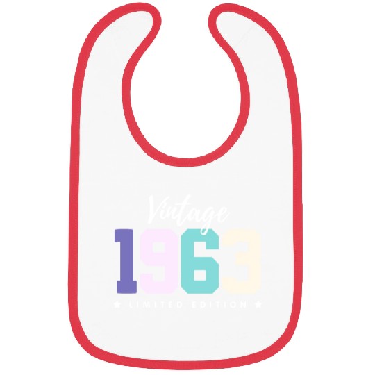 60 Years Vintage 1963 Retro 60th Birthday Bibs