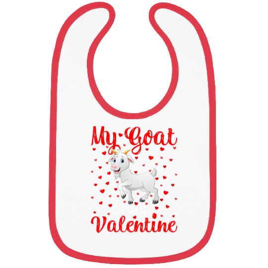 Goat Is My Valentine Hearts Love Goat Valentines D Bibs