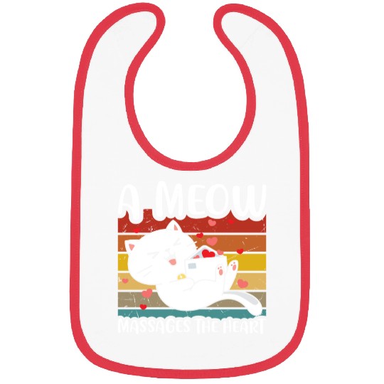 A meow massages the heart Bibs