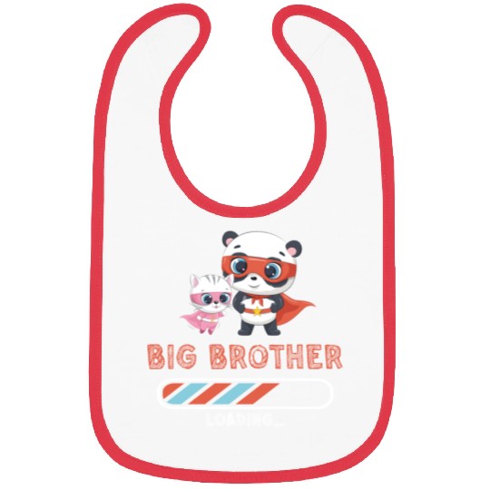 Big brother super hero panda cat Bibs