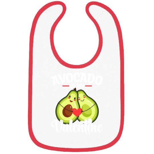 Avocado Is My Valentine Bibs