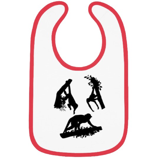 Orangutan Monkey Chimpanzee Monkey Flowers Monkeys Bibs