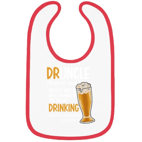 Druncle Dictionary Funny Drinking Uncle Bibs