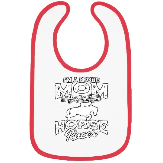 Horse Racing Mom Equestrian Horseback Horse Racer Bibs