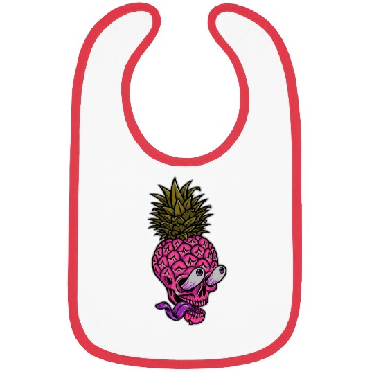 Skeleton pineapple psychedelic Bibs