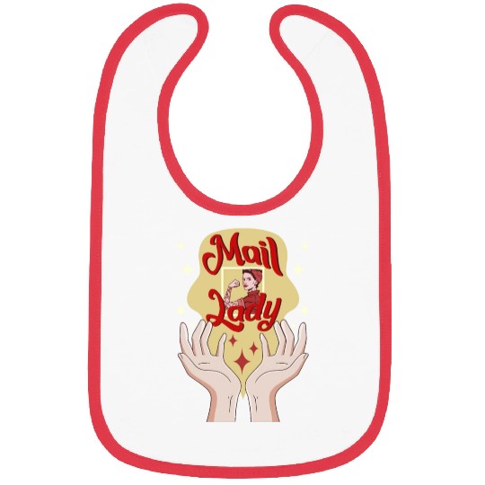 Mailman Bibs, Mail Lady Stamp Bibs, Cute Mail