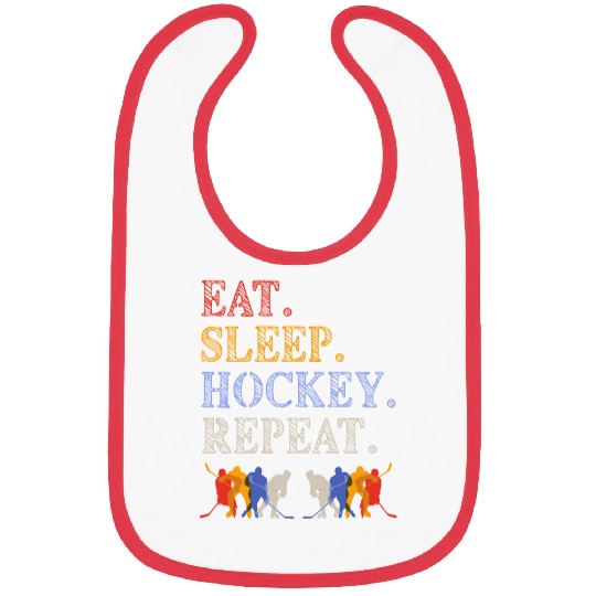Eat Sleep Hockey Repeat, Hockey Players Bibs