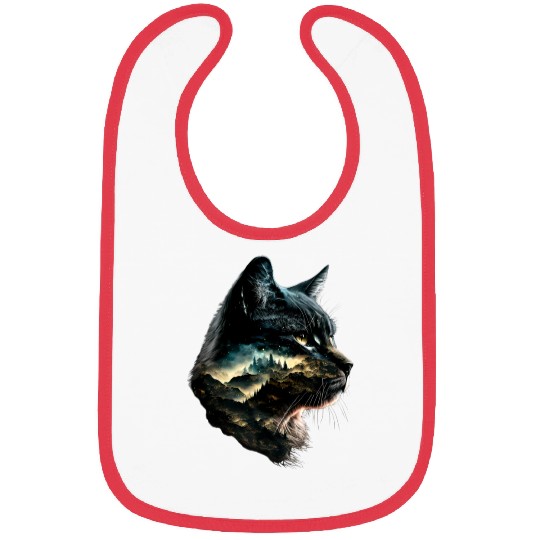 Cat Art Design Cute Cat Mom Meow Paws I Love Cats Bibs