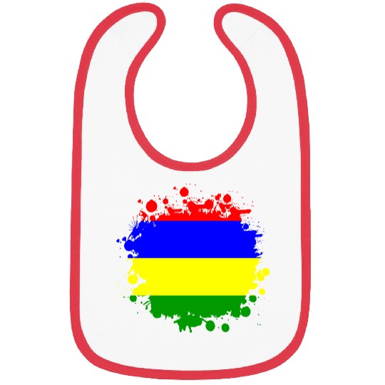 Mauritius blob flag design Bibs