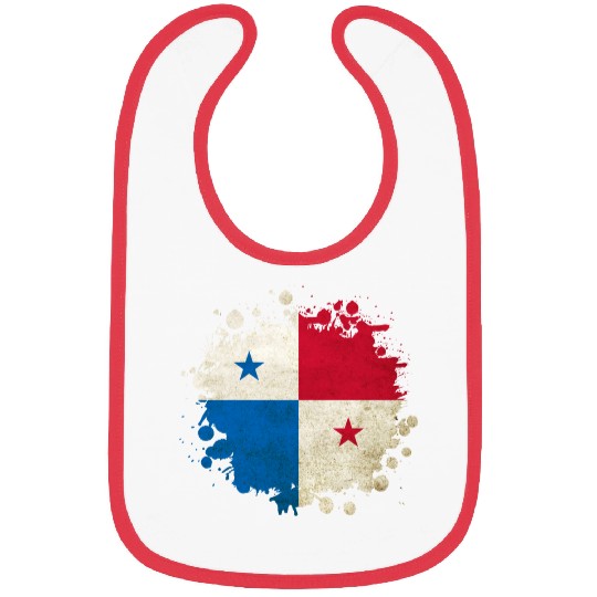 Panama vintage flags blob Bibs