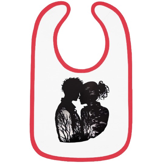 Sweet Couple's Firm Embrace, Valentine's Gift, Bibs