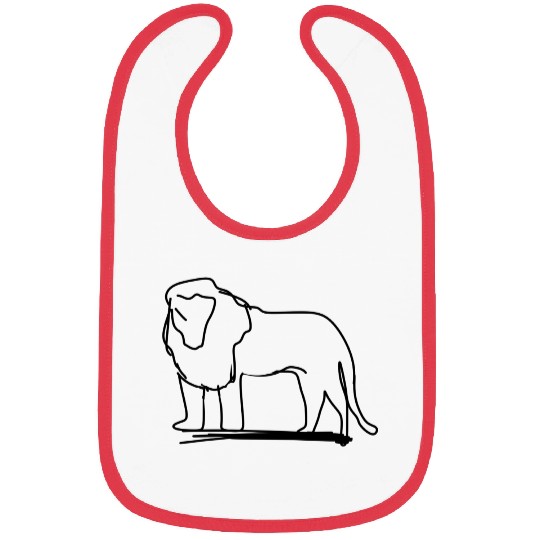 lion icon animal predator Bibs