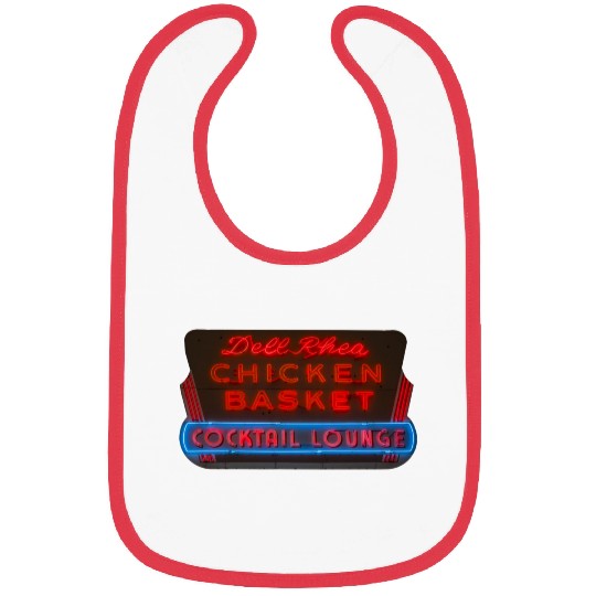 Del Rhea Chicken Basket Neon Sign Route 66 Bibs
