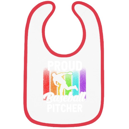 Proud Baseball Pitcher Sayings Player Hobby Bibs