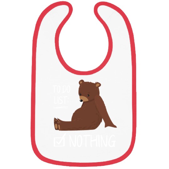 To Do List Nothing Bear Sleep Bibs