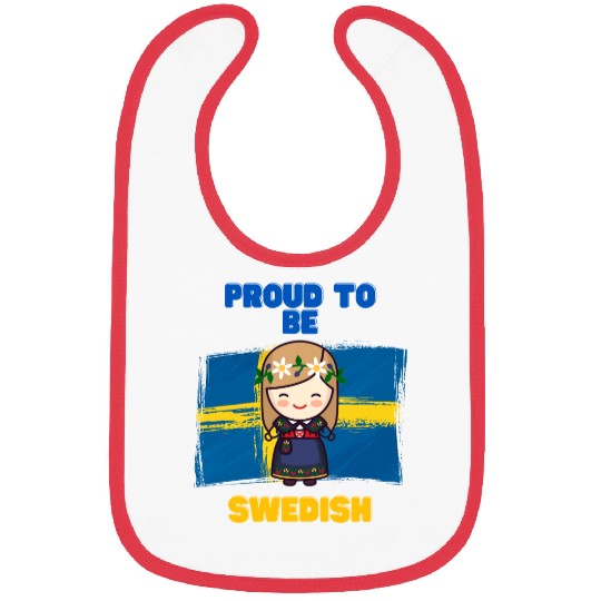 Proud to be swedish - cute design Bibs