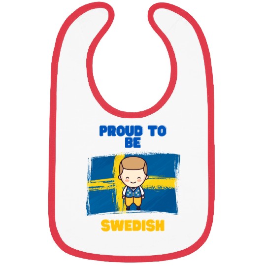 Proud to be swedish - cute design Bibs
