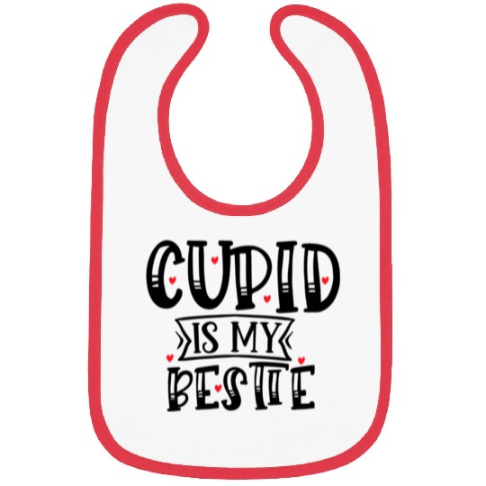 Funny Valentine Cupid is My Bestie901 Bibs