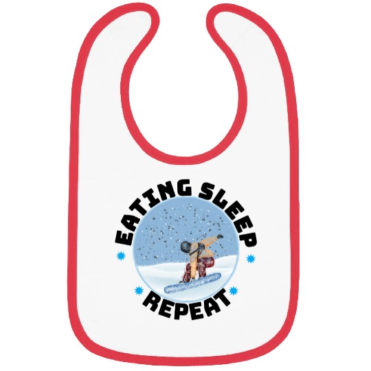 Eat sleep snowboarding repeat Bibs