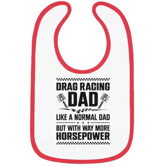 Drag Racing Race Car Dad Vintage Bibs