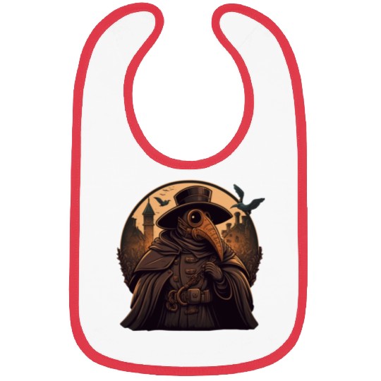 Plague Doctor With Suit and Mask Bibs