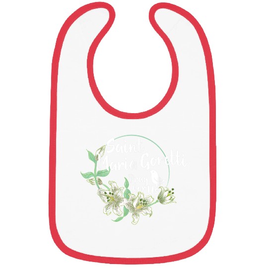 St. Maria Goretti Purity Catholic Saints Lily Symb Bibs