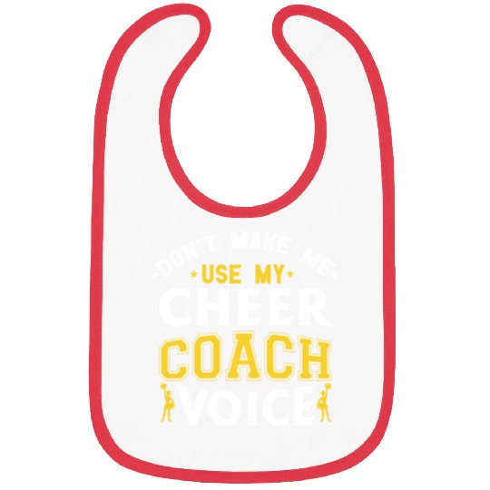 Cheer Coach Voice Funny Cheerleading Coach Bibs