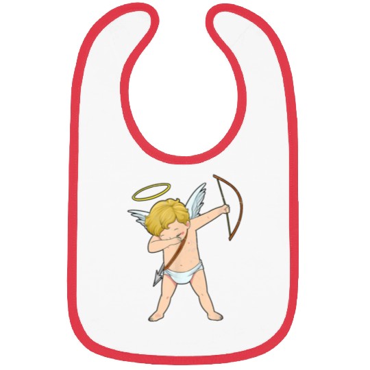 Cupid Dabbing Cute Funny Angel Bow Arrow Valentine Bibs
