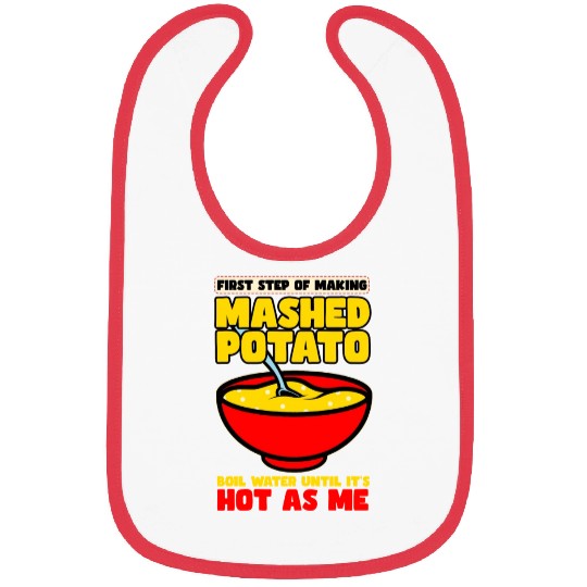 First Step Of Making Mashed Potatoes Bibs