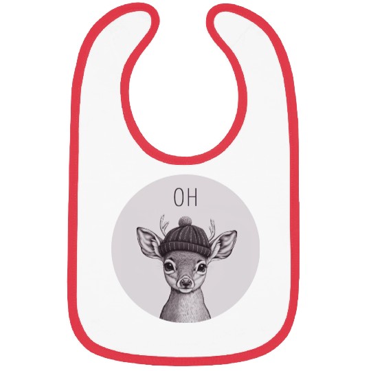 Oh Deer - Cute Stag with Hat Bibs