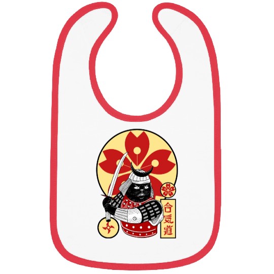 Samurai Cat Bibs
