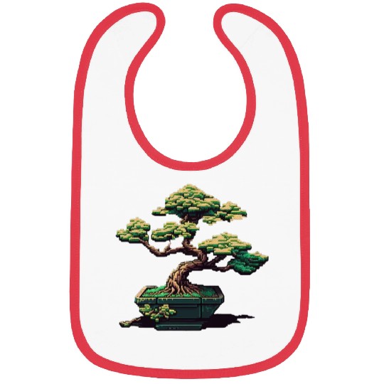 8 Bit Bonsai Tree Bibs
