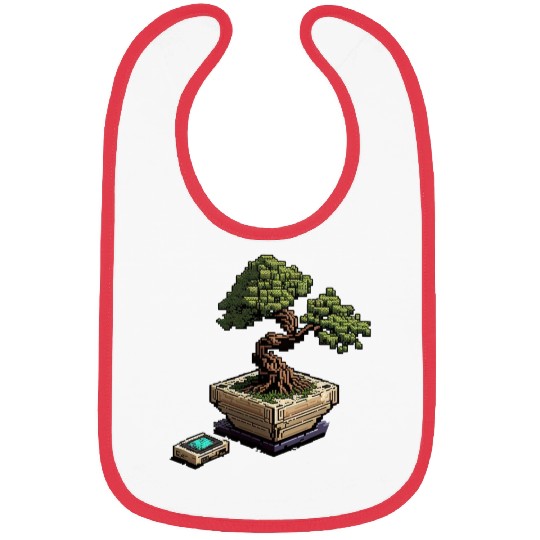 8 Bit Bonsai Tree Bibs