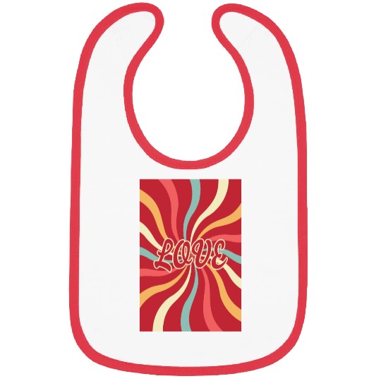 70´s style Love Poster Bibs