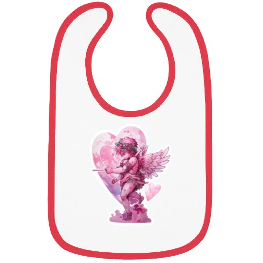 funny Cupid Valentine's Day girls Bibs