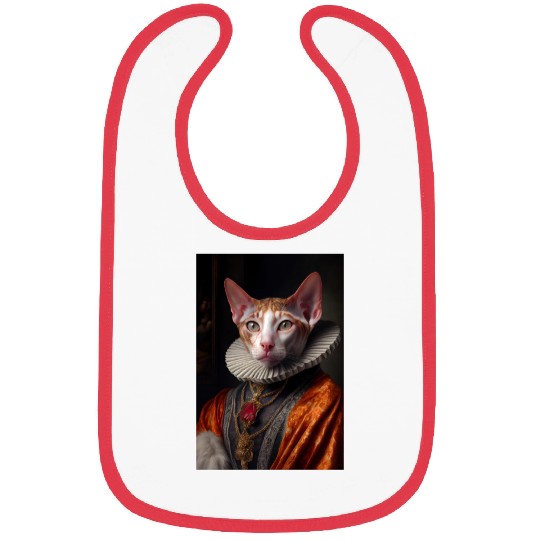 Cornish Rex Prince Cat Breed Portrait Royal Renais Bibs