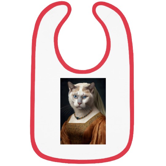 Burmilla Queen Cat Breed Portrait Royal Renaissanc Bibs