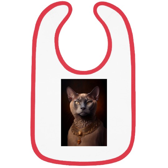 Burmese Cat Breed Portrait Royal Renaissance Anima Bibs