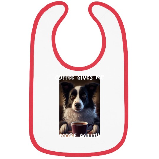 Border Collie - Coffee Gives Me More Agility (en) Bibs