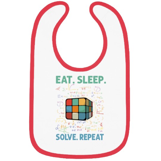 Eat Sleep Solve Repeat Math Speed Cubing Genie Bibs