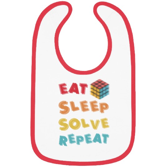 Eat Sleep Solve Repeat Math Speed Cubing Genie Bibs