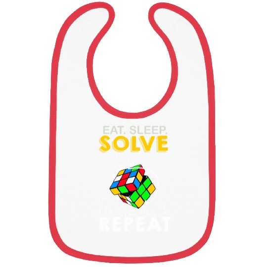 Eat Sleep Solve Repeat Math Speed Cubing Genie Bibs