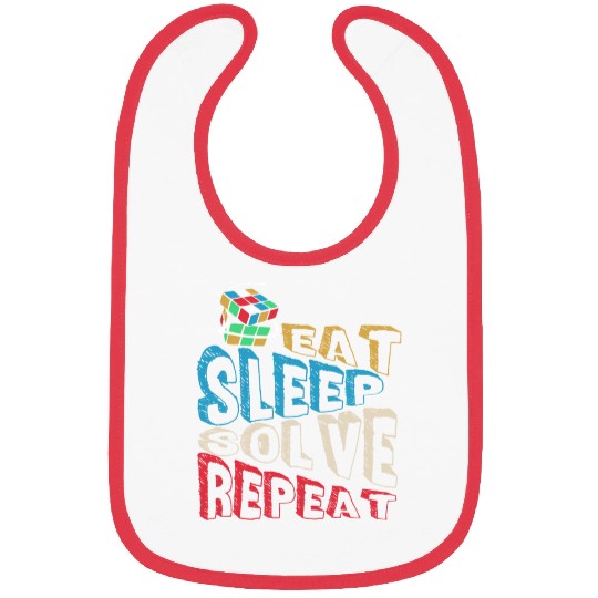 Eat Sleep Solve Repeat Math Speed Cubing Genie Bibs